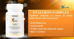Capsule cu Hyaluron, astaxantină, ulei de argan și beta-caroten (Hyaluron+Complex)
