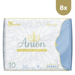 ANION LUXURY  dámske hygienické vložky - denné, 8 balíčkov