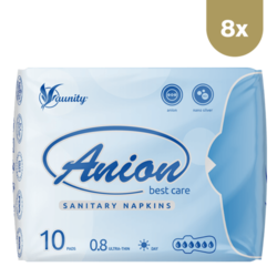 ABSORBANTE IGIENICE DE MENSTRUAȚIE PENTRU ZI ANION BEST CARE, 8 Pachete