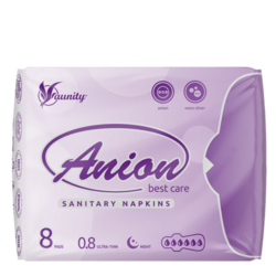 ABSORBANTE IGIENICE DE MENSTRUAȚIE PENTRU NOAPTE ANION BEST CARE, 4 Pachete